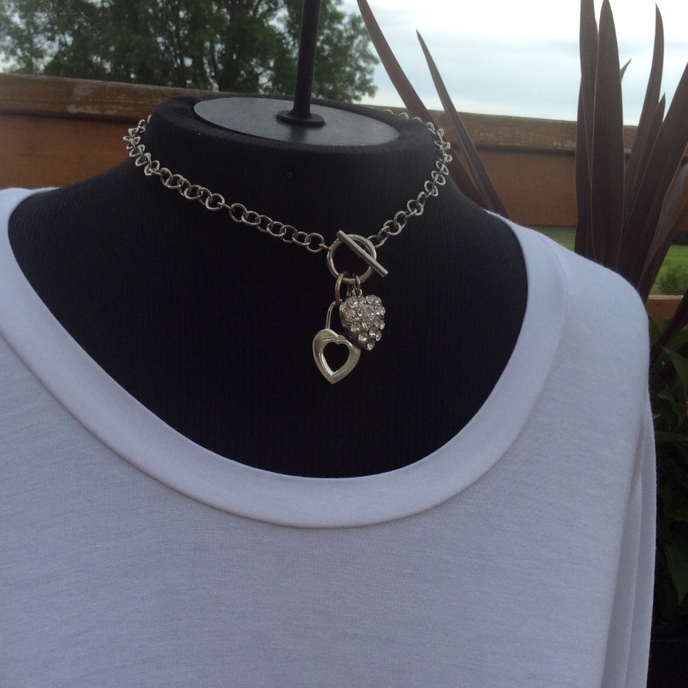 Toggle Necklace with 2 ❤️
